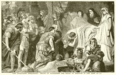 Il conquistatore conquistato: morte di Alessandro Magno a Babilonia nel 323 a.C. da English School