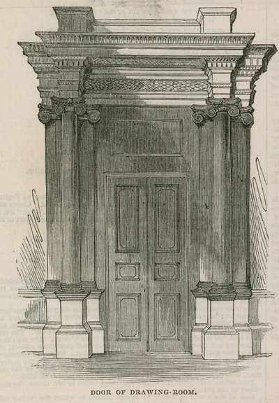 La Conservative Clubhouse: Porta della sala da disegno da English School