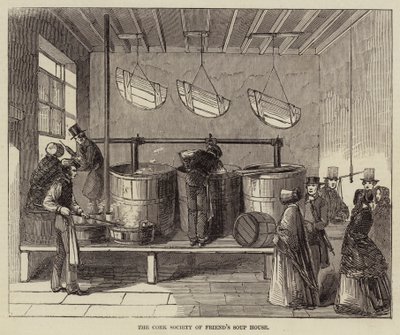 La Casa della Zuppa della Società degli Amici di Cork (incisione) da English School