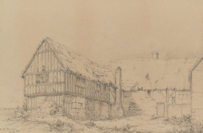 La Corte Lodge a East Farleigh, vicino a Maidstone, c.1874 (matita) da English School