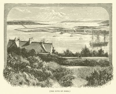 La baia di Cork (incisione) da English School