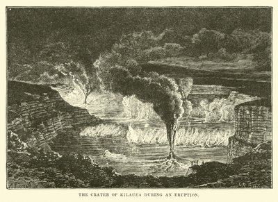 Il cratere di Kilauea durante un