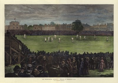 La partita di cricket, Australia contro Inghilterra, al Kennington Oval da English School