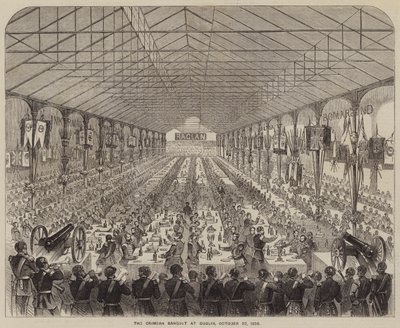 Il Banchetto di Crimea a Dublino, 22 ottobre 1856 (incisione) da English School