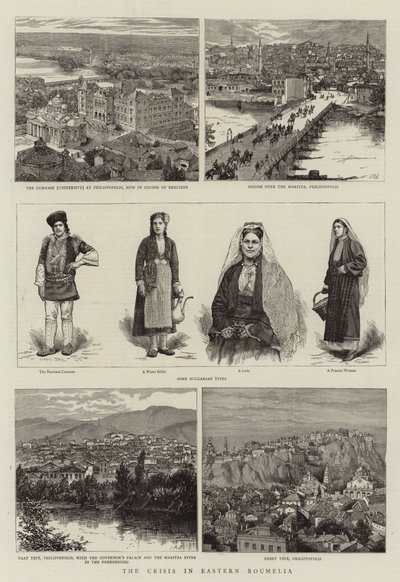 La crisi in Rumelia orientale (incisione) da English School