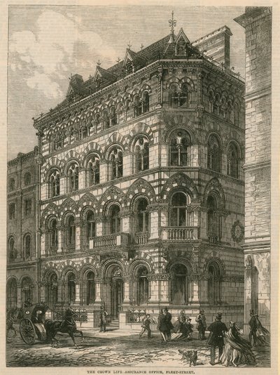 The Crown Life Assurance Office, Fleet Street, Londra da English School