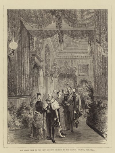 La Visita dello Zar alla Città, Corridoio che Porta alla Sala del Consiglio, Guildhall da English School