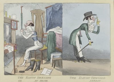 Il dandy che si veste o a casa, il dandy vestito all