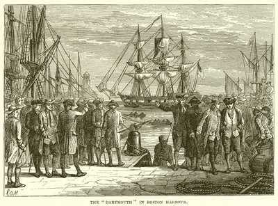 Il Dartmouth nel porto di Boston da English School