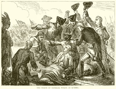 La Morte del Generale Wolfe a Quebec da English School
