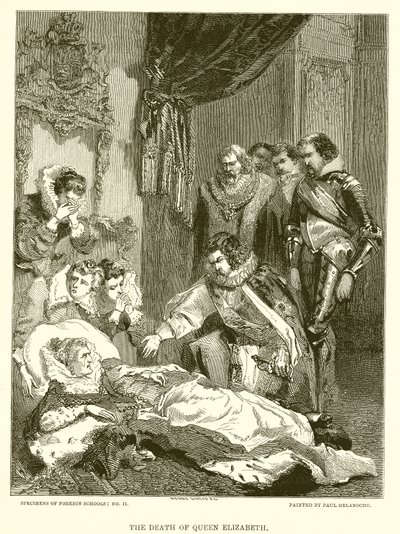 La morte della regina Elisabetta da English School