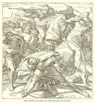 La morte di Saul nella battaglia di Gilboa da English School