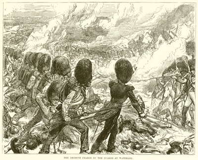 La carica decisiva delle guardie a Waterloo da English School