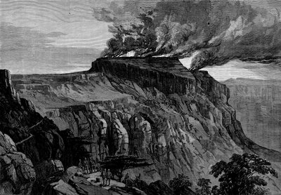 La distruzione di Magdala, da La spedizione britannica in Abissinia, 1868 da English School