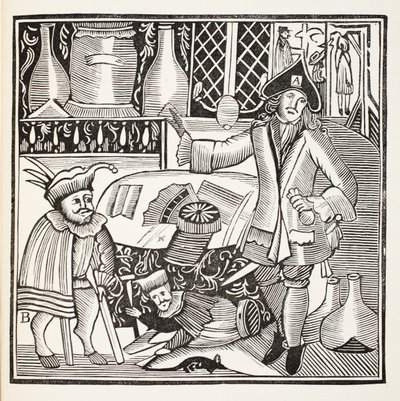 Il diavolo su due bastoni o la città svelata, illustrazione da Chap-books del XVIII secolo di John Ashton, pub. 1882 da English School