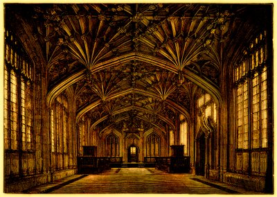 La Divinity School, Oxford: costruita tra il 1445 e il 1454, illustrazione da A Students History of England di Samuel R. Gardiner, pubblicato 1902 da English School