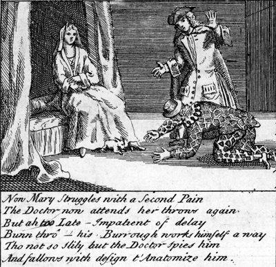 Il dottore in travaglio, o il nuovo Whim Wham da Guildford, c.1726 da English School