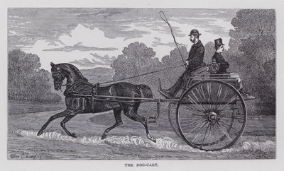 Il Dog-Cart (incisione) da English School