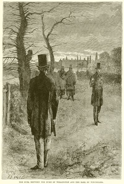 Il duello tra il duca di Wellington e il conte di Winchelsea da English School