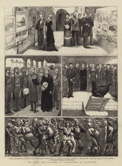 Il duca e la duchessa di Connaught a Brighton da English School