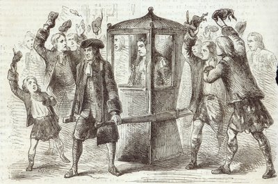Il duca di Hamilton che va alla Casa del Parlamento scozzese da English School