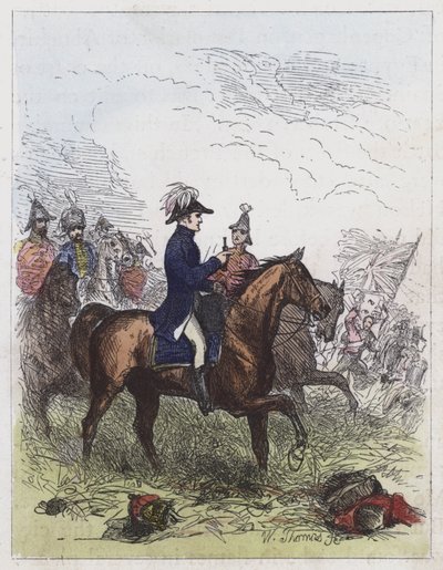 Il duca di Wellington a Waterloo da English School