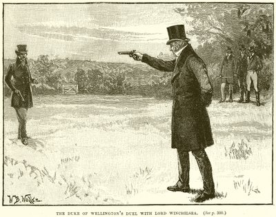 Il duello del duca di Wellington con Lord Winchilsea da English School
