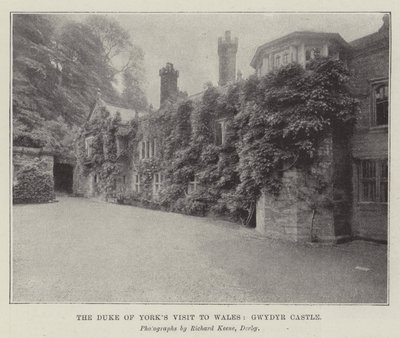La visita del Duca di York in Galles, castello di Gwydyr (incisione) da English School