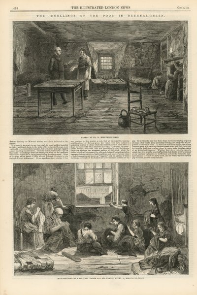 Le abitazioni dei poveri a Bethnal Green da English School