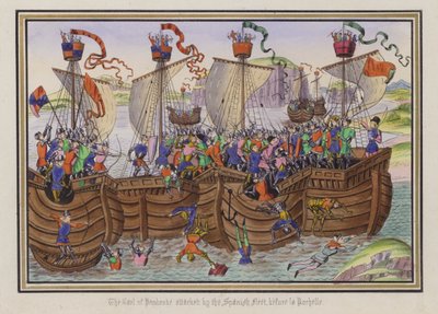 Il conte di Pembroke attaccato dalla flotta spagnola, prima di La Rochelle da English School
