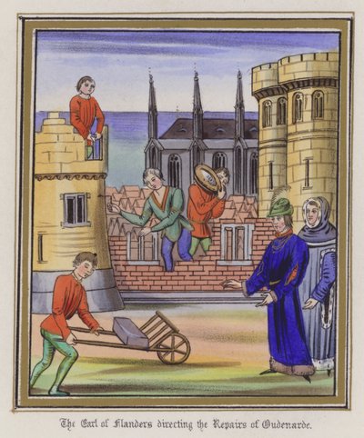 Il conte delle Fiandre dirige le riparazioni di Oudenarde da English School