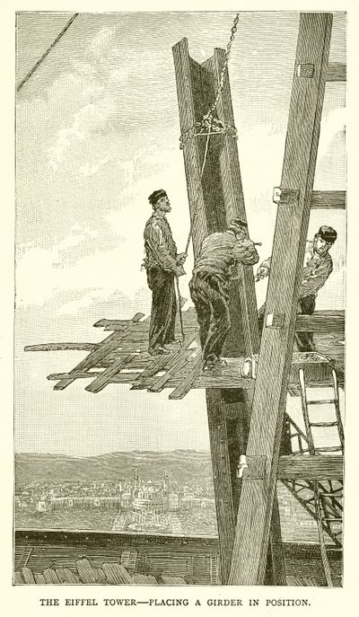 La Torre Eiffel - Posizionamento di una trave da English School