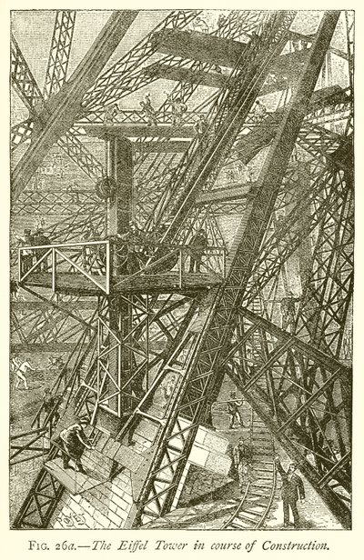 La Torre Eiffel in costruzione da English School