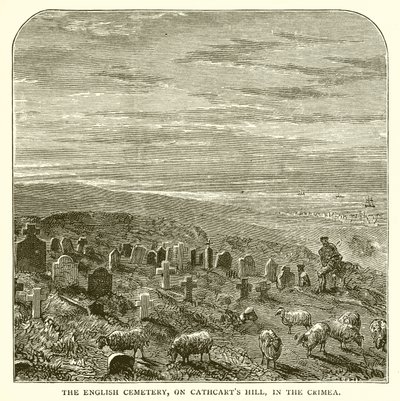 Il cimitero inglese, sulla collina di Cathcart, in Crimea da English School