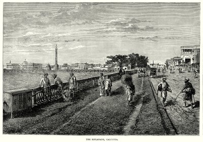 La Spianata, Calcutta (incisione) da English School