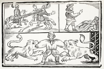 La famosa storia del valoroso apprendista di Londra, illustrazione da Chap-books del XVIII secolo di John Ashton, pub. 1882 da English School
