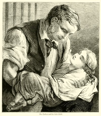 Il padre e il suo bambino malato da English School