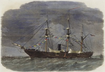 Il sloop da guerra federale Tuscarora nelle acque di Southampton da English School