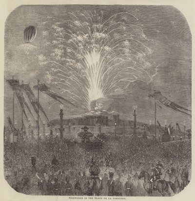 Le feste a Parigi (incisione) da English School