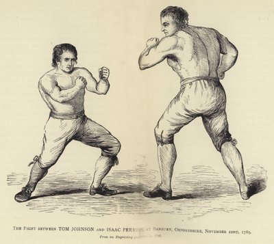 Il Combattimento tra Tom Johnson e Isaac Perrins, a Banbury, Oxfordshire, 22 novembre 1789, da un