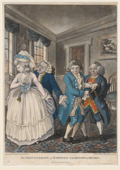 Il primo incontro, o la felicità sacrificata alla ricchezza, 1784 da English School