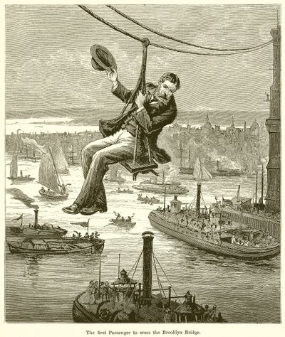 Il primo passeggero a attraversare il ponte di Brooklyn da English School