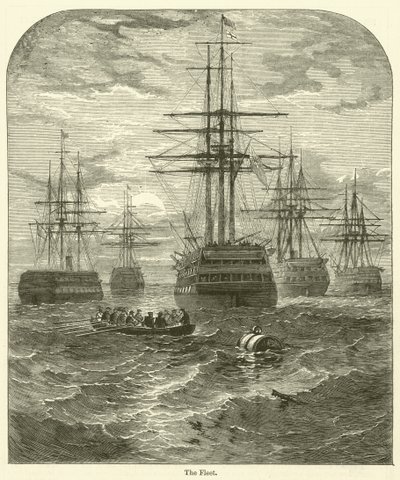 La flotta (incisione) da English School
