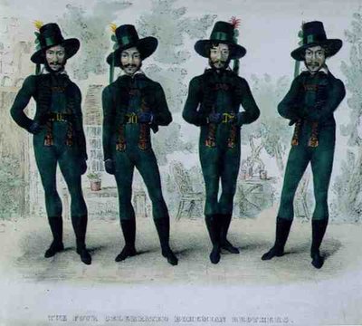 I quattro celebri fratelli boemi, c.1827 da English School