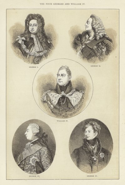 I quattro Giorgio e Guglielmo IV da English School