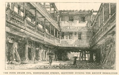 La locanda dei Quattro Cigni, Bishopsgate Street da English School