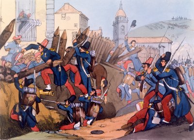 La Legione Francese che assalta una trincea carlista, 1837 da English School