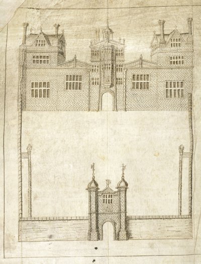 La facciata di Wilton House (dettaglio) da English School