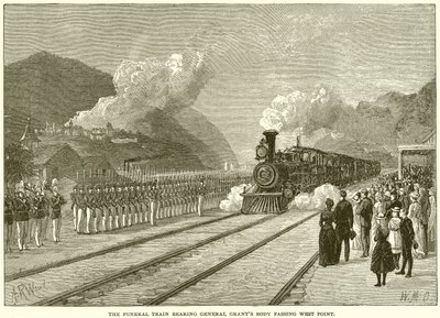 Il treno funebre che trasporta il corpo del generale Grant passando per West Point da English School