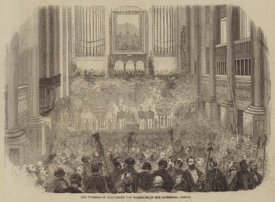 Il funerale di Alexander von Humboldt nella cattedrale di Berlino (incisione) da English School